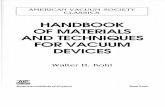 Andbook of Materials & Techniques for Vaccum