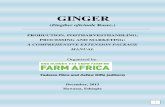 Ginger (Zingiber Oficinale Rosec.): Production, Postharvest Handling, Processing and Marketing - A Comprehensive Extension Package Manual
