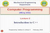 Lecture 2. Introduction to C++