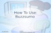 Buzzsumo Tutorial