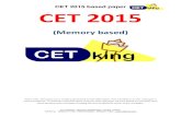 CET 2015 Paper by Cetking