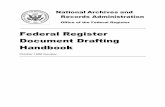 Federal Registry Document Drafting Handbook