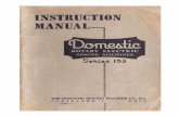 Domestic Rotary 153 Series Sewing Machine Manual