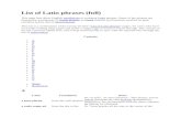 List of Latin Phrases