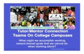 Forming a College-Based Tutor/Mentor Connection