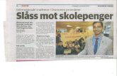 My Interview in Norwegian news paper- about Campaign against tuition fee.