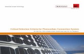 4 Critical Selection Criteria for Photovoltaic Connection System_2011