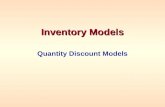 INVENTORY -- Quantity Discount Models