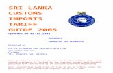 Sri Lanka Customs tariff - 2005