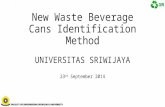New Waste Beverage Cans Identification Method