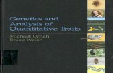Genetics and Analysis of Quantitative Traits