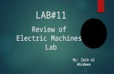 Review of Electric Machines Lab