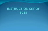 Instruction Set of 8085