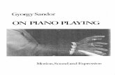 Piano Playing-Motion Sound and Expression by Gyorgy Sandor