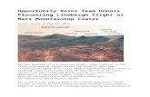 Opportunity Rover Team Honors Pioneering Lindbergh Flight at Mars Mountaintop Crater