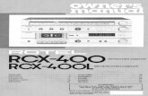 Rotel RCX-400 AM/FM Stereo Casseiver Owner's Manual