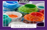 Pebeo PriceList 2015 USA