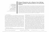 Flow Physics of a Race Car Wing With Vortex Generators in Ground Effect