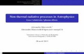 Non Thermal Radiative Processes in Astrophysics