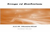 Songs of Barbarism BK by a S M SHAMIM MIAH 2nd Revision