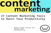27 Content Marketing Tools to Boost Your Productivity