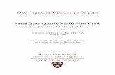 Natural Resource Abundance and Economic Growth - Jeffrey D. Sachs and Andrew M. Warner