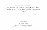 1. an Optimal Power Scheduling Method for Demand Response