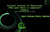 A review on Initial returns of Malaysian IPOs and Shari'a-compliant status
