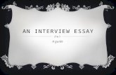An Interview Essay