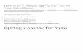 Spring Cleanse for Your Constitution
