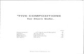 5 Compositions for Solo Horn
