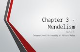 Chapter 3 - Mendelism