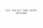 Fdi Policy and Entry Options