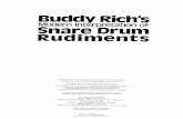 Buddy Rich Snare Drum Rudiments