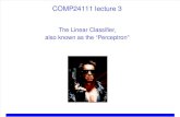 Lecture 3 Perceptrons