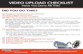 Upload Checklist