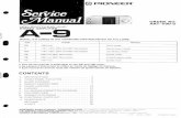 Pioneer a-9 (Stereo Amlplifier) Manual de Servicio