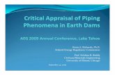 Richards Critical Appraisal of Piping Phenomena in Earth Dams