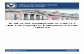 Audit of the Department of Justice's   Use and Support of Unmanned Aircraft   Systems