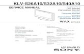 Sony Service Manual KLV-S40A10