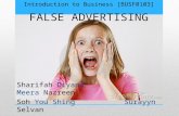 Types of Advertising and False Advertsing