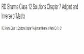 RD Sharma Class 12 Solutions Chapter 7 Adjoint and Inverse of Matrix