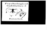 Banachek Psychological Subtleties