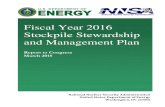 FY2016 Stockpile Stewardship and Management Plan