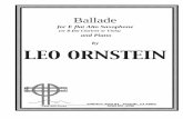 Saxophone Ballade Leo Ornstein