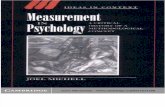Measurement in Psychology-A Critical History of a Metodological Concept