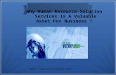 Why Human Resource Solution  Services Is A Valuable Asset For Business ?
