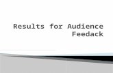 Results for Audience Feedack