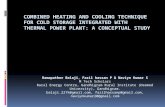 Combined heating and cooling Tehnique of Cold Storage integrated with thermal power plant - a conceptual study