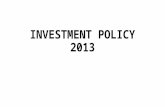 Investment Policy 2013